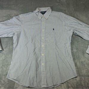 Polo Ralph Lauren Blue and White Striped Shirt